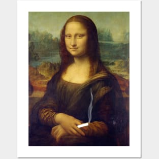 Mona Lisa with a Cigarette Posters and Art